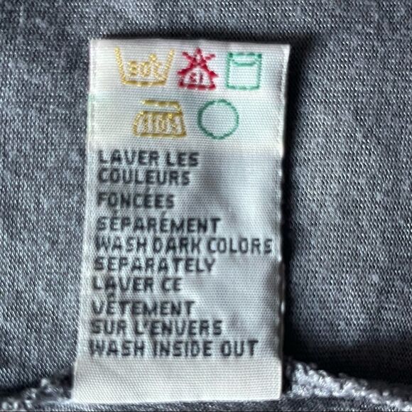 RW&CO Drape Front Ruched Top Chic Boho Minimalist V-Neck Size XL Gray - Picture 7 of 8